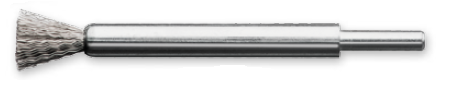 Концевые щётки с хвостовиком Ø 6 мм, стальная нержавеющая проволока. L120