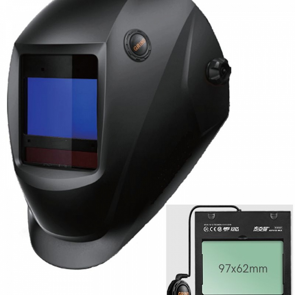 Сварочная маска с автоматическим светофильтром Tecmen ADF - 815S TM16 черная (внешн. кнопка зачистки)